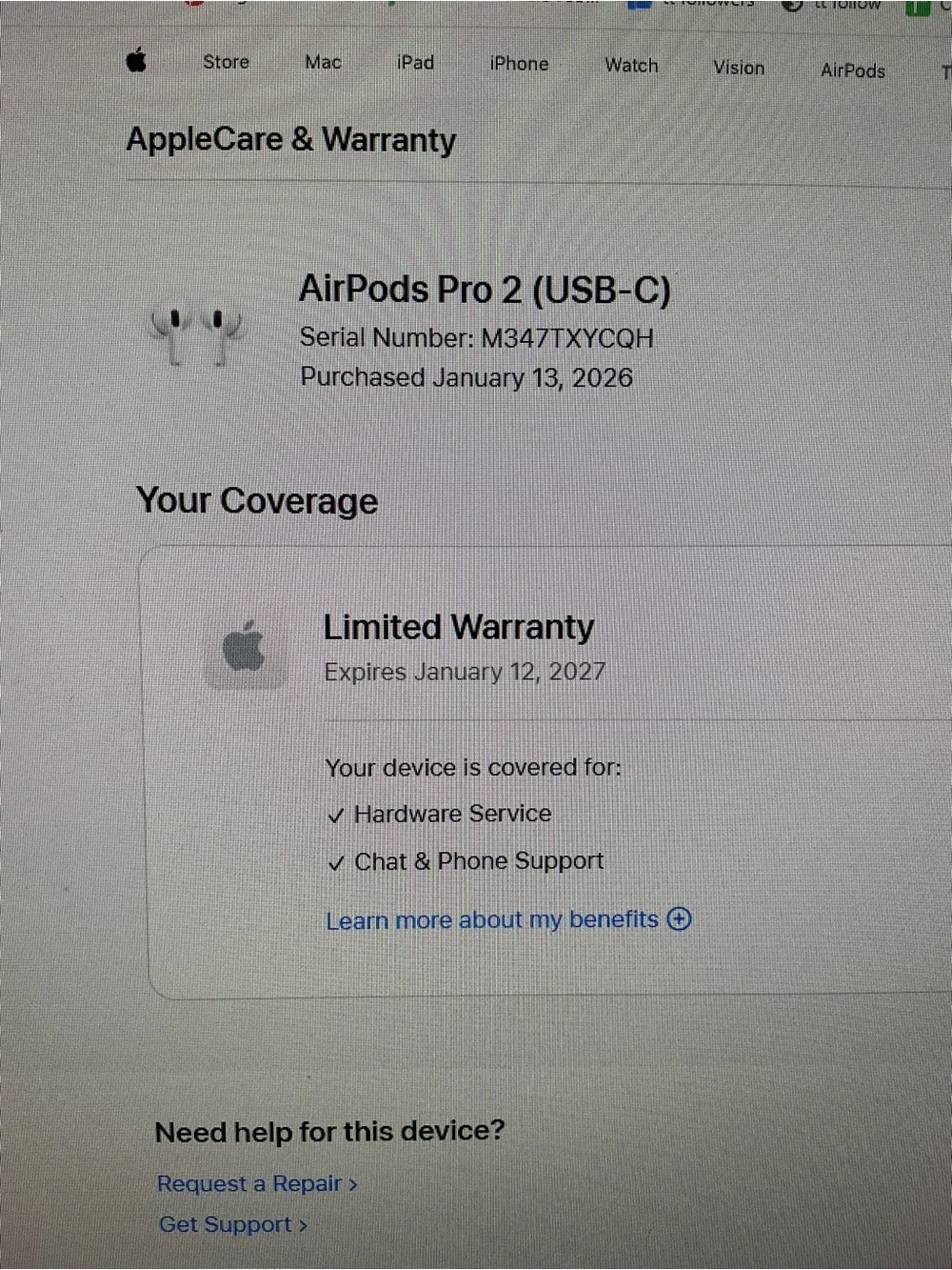 Apple AirPods Pro 2nd Generation Wireless Earbuds Open Box UNUSED